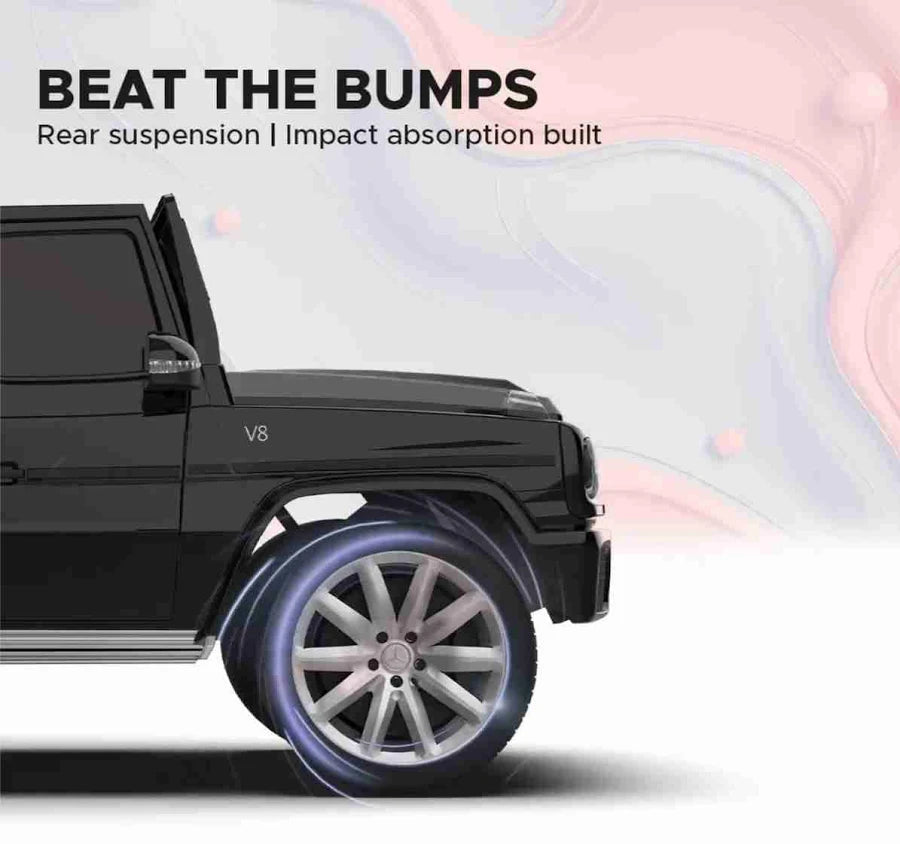 Kids G-Wagon Style Electric Ride-On Car with Manual & Remote Control, Tough Tires, Rear Suspension & Music – Ages 3+