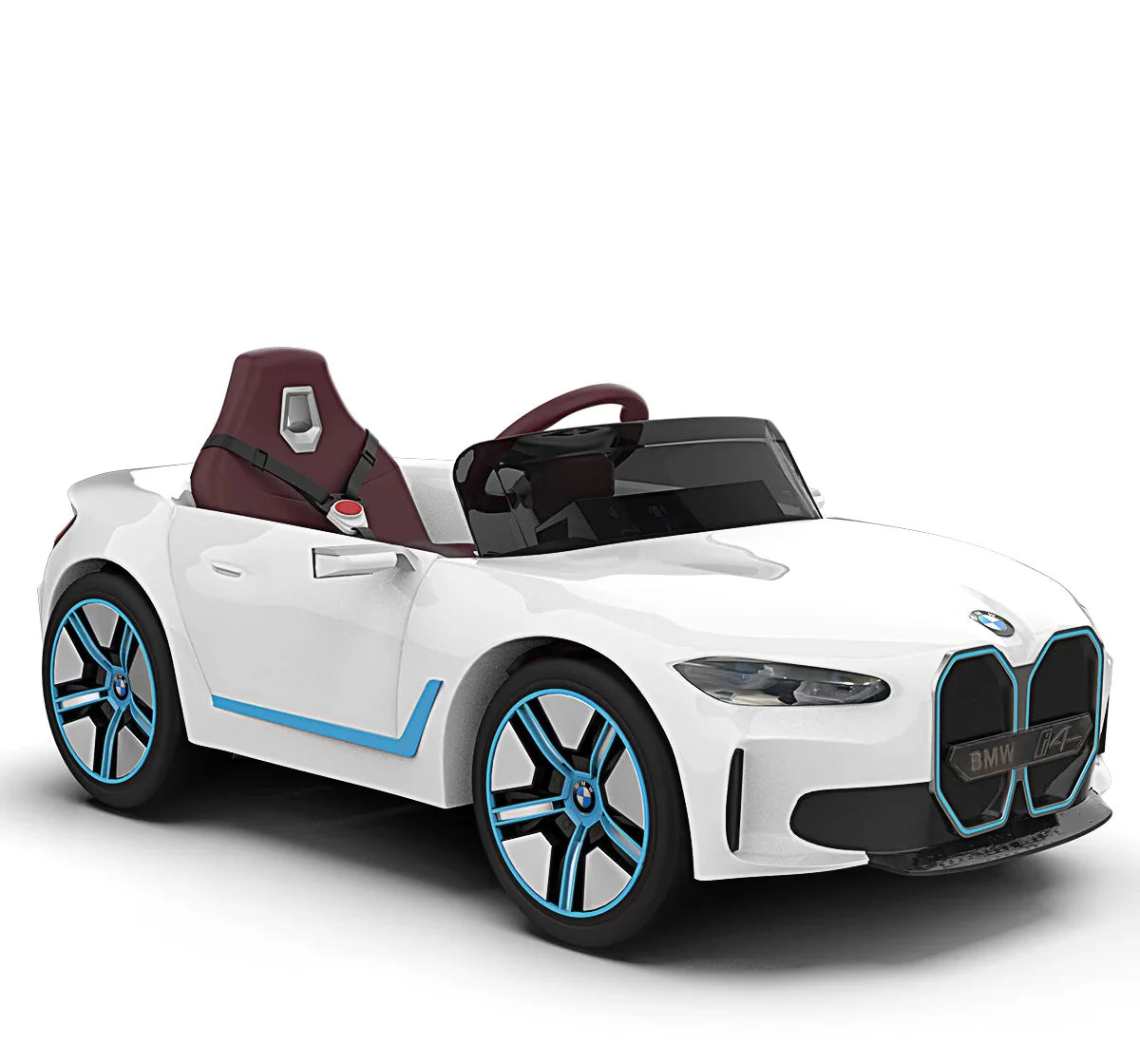EMotorad Formula Fun BMW i4 Kids Electric Ride-On Car – White, Suitable for Ages 3+