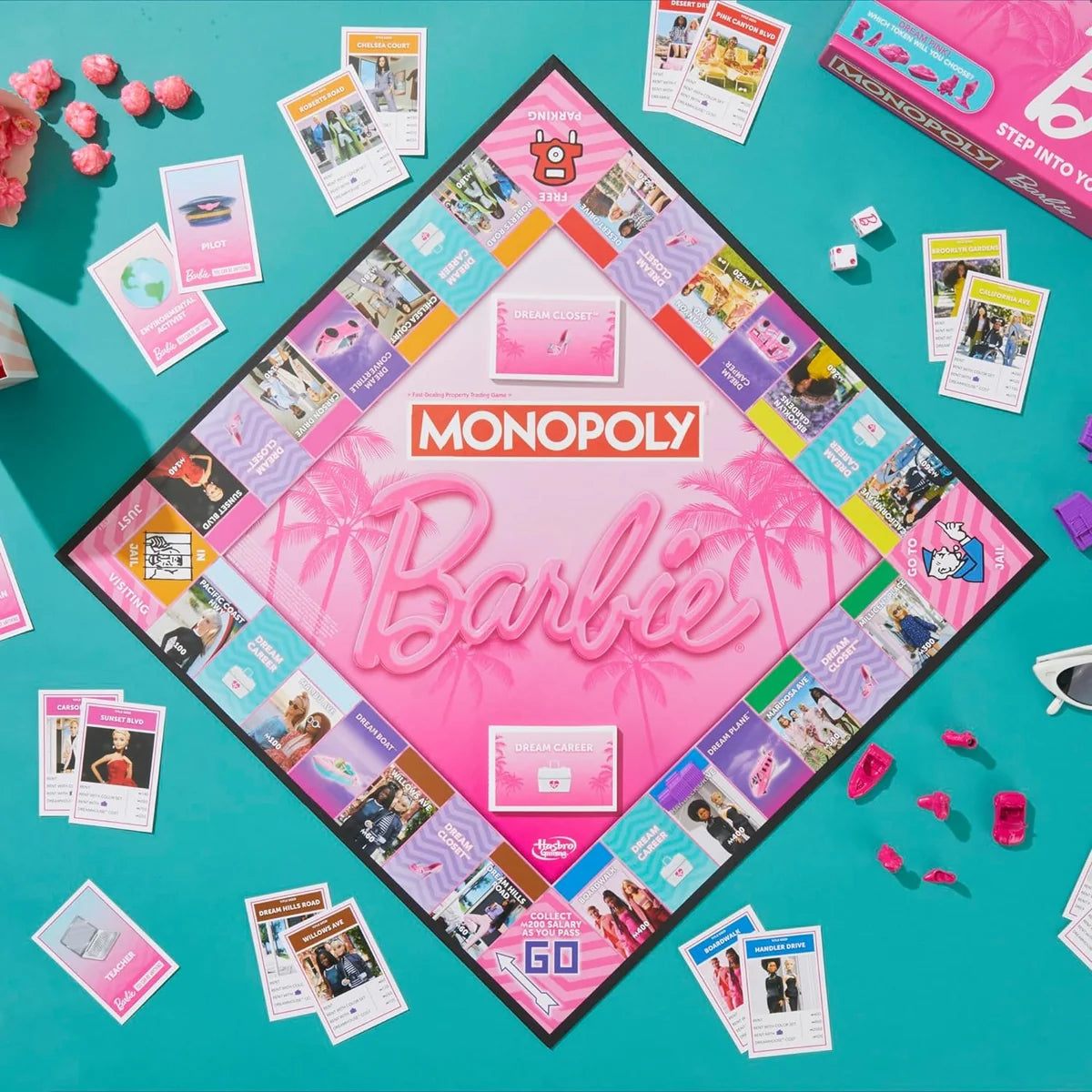 Hasbro Monopoly Barbie Edition Board Game – Family Game for 2–6 Players, Ages 8+