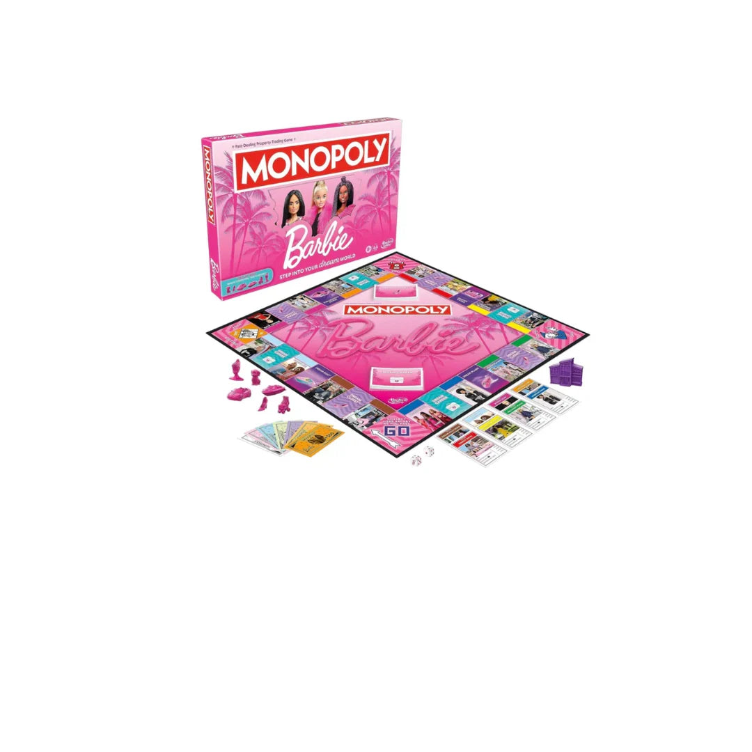 Hasbro Monopoly Barbie Edition Board Game – Family Game for 2–6 Players, Ages 8+