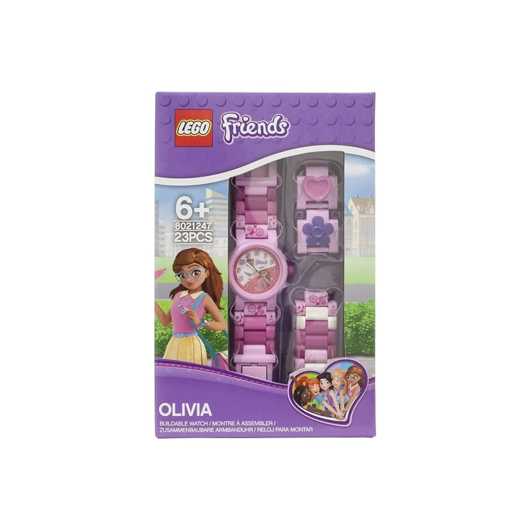 LEGO Friends Olivia Buildable Kids Watch – Fun Construction-Themed Wristwatch