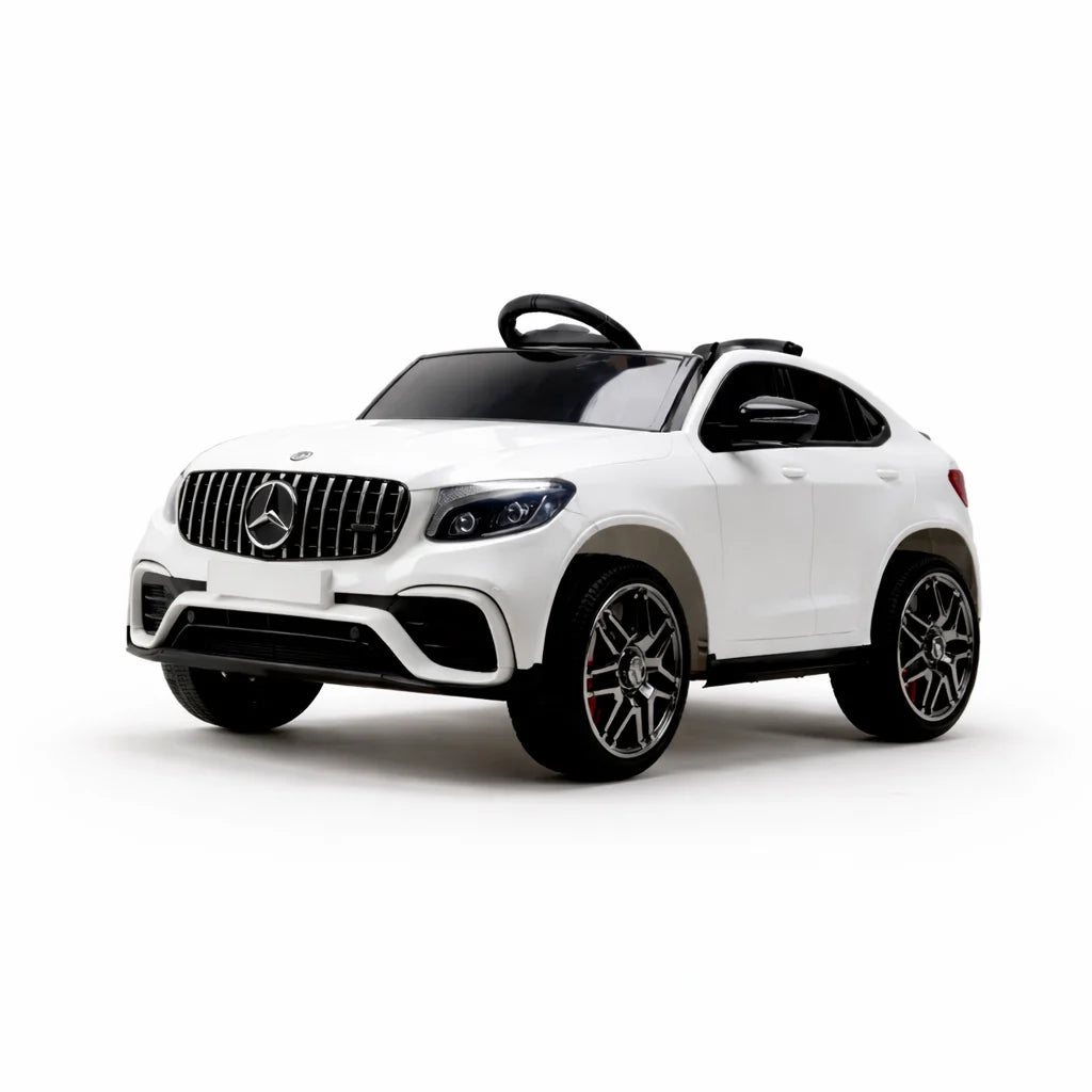 Premium EMotorad Formula Fun Mercedes AMZ GLC Ride-On Car, White, 3Y+