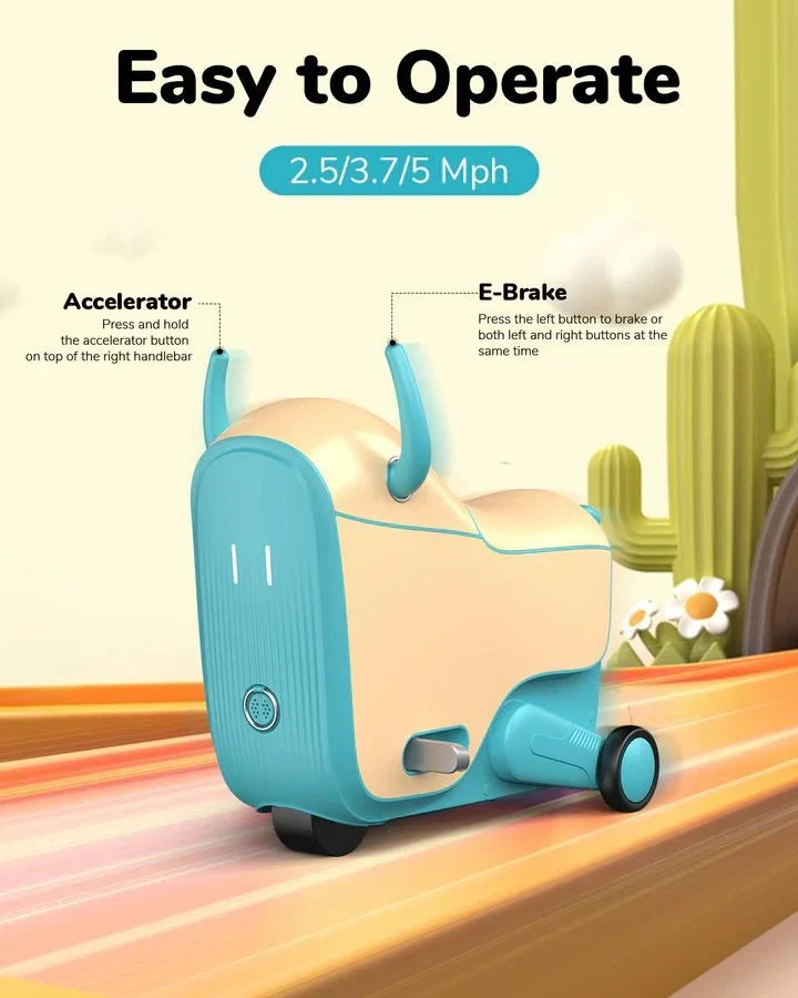 Gyroor GNU Kids Electric Ride On Suitcase Scooter Fun Travel Ride On Toy for Children